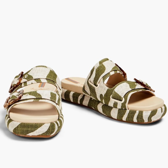 New Sam Edelman Kenzie Canvas Sandals Sz 7 - Picture 2 of 7